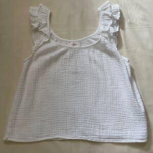 Xirena White Ruffled Sleeveless Top